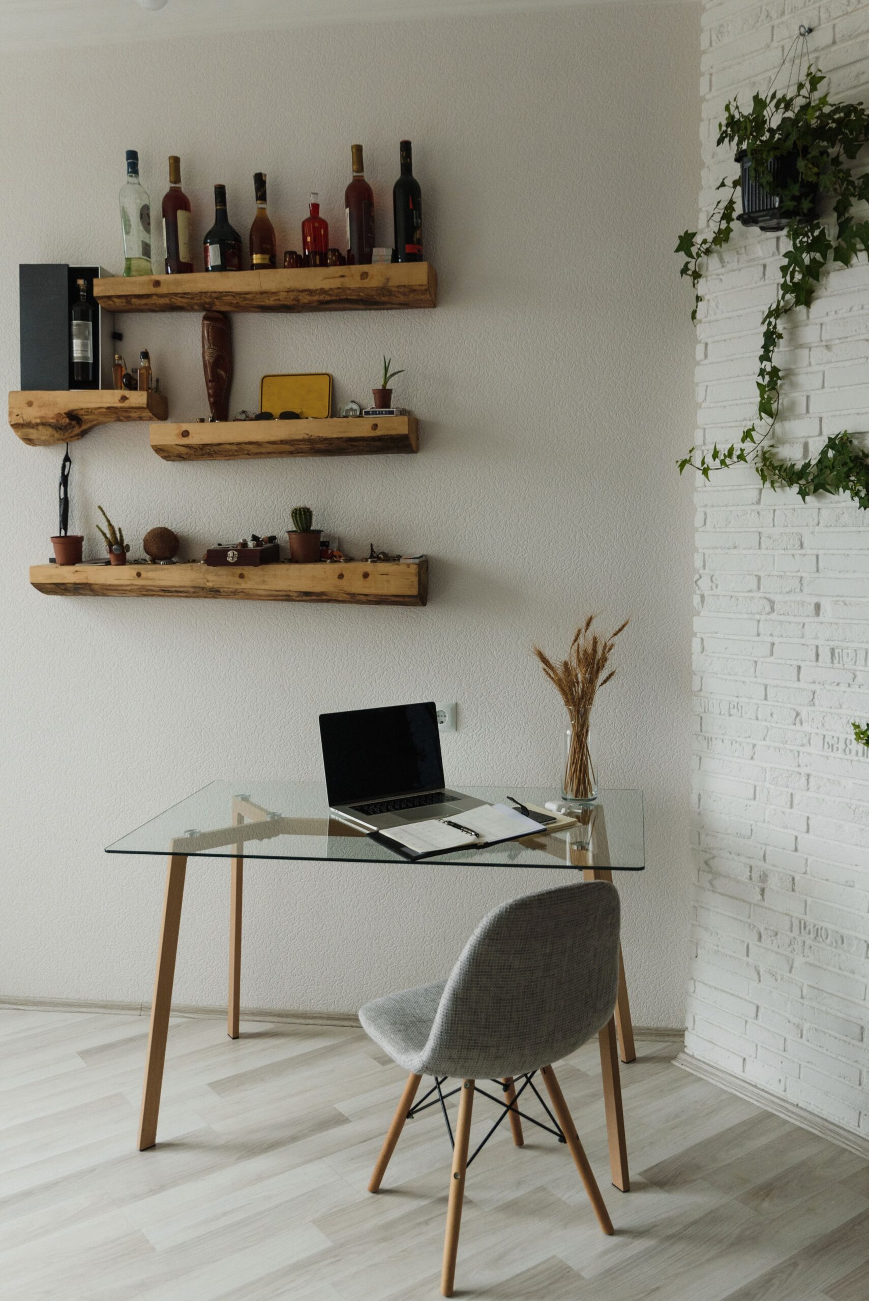 Floating Wall Shelves Set - Rustic Wood Display Shelves