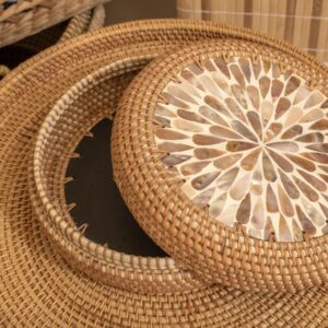 Woven Storage Baskets Set - Natural Seagrass Organizers