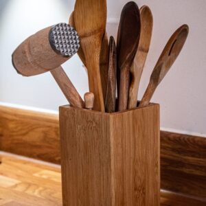 Kitchen Utensil Set - Wooden & Stainless Steel